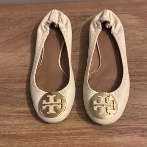 Tory Burch Cream Ballet Flats
